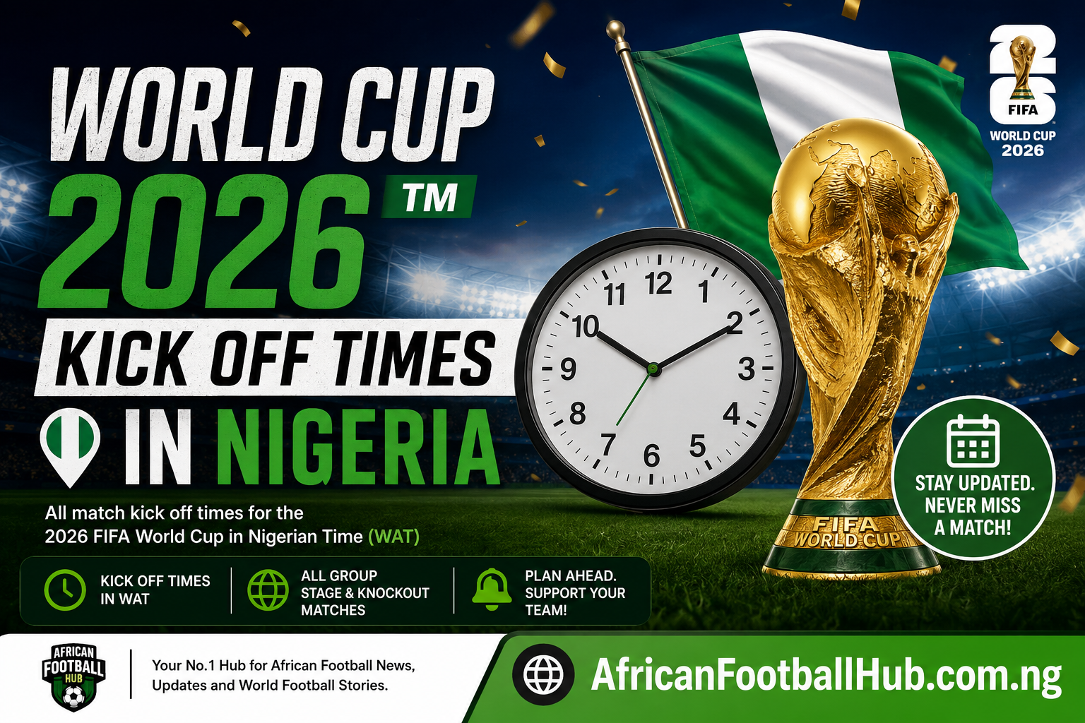 World Cup 2026 kick off times in Nigeria